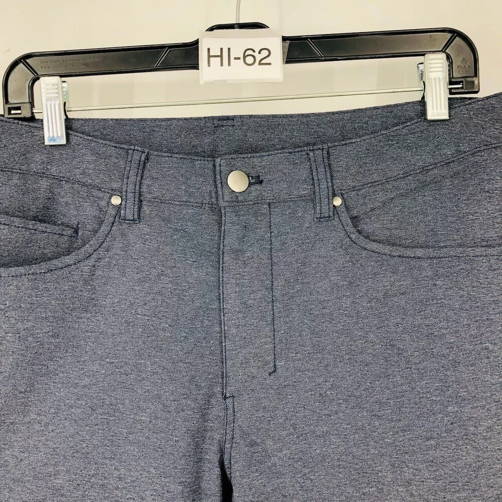 Lululemon Athletica Men's Gray Cotton Blend High-Rise Straight Leg Pants Size 32